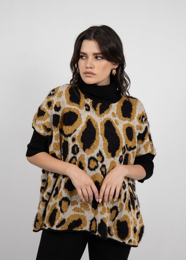 Poncho Polar Animal Print